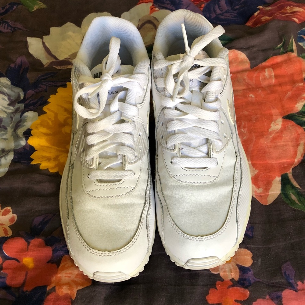 Women’s white Nike Air Max sneakers